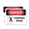 Signmission 7 in H x 10 in W, Plastic, Rectangle, Confined Space OS-2PACK-DS-P-710-L-1078 - alternate 1